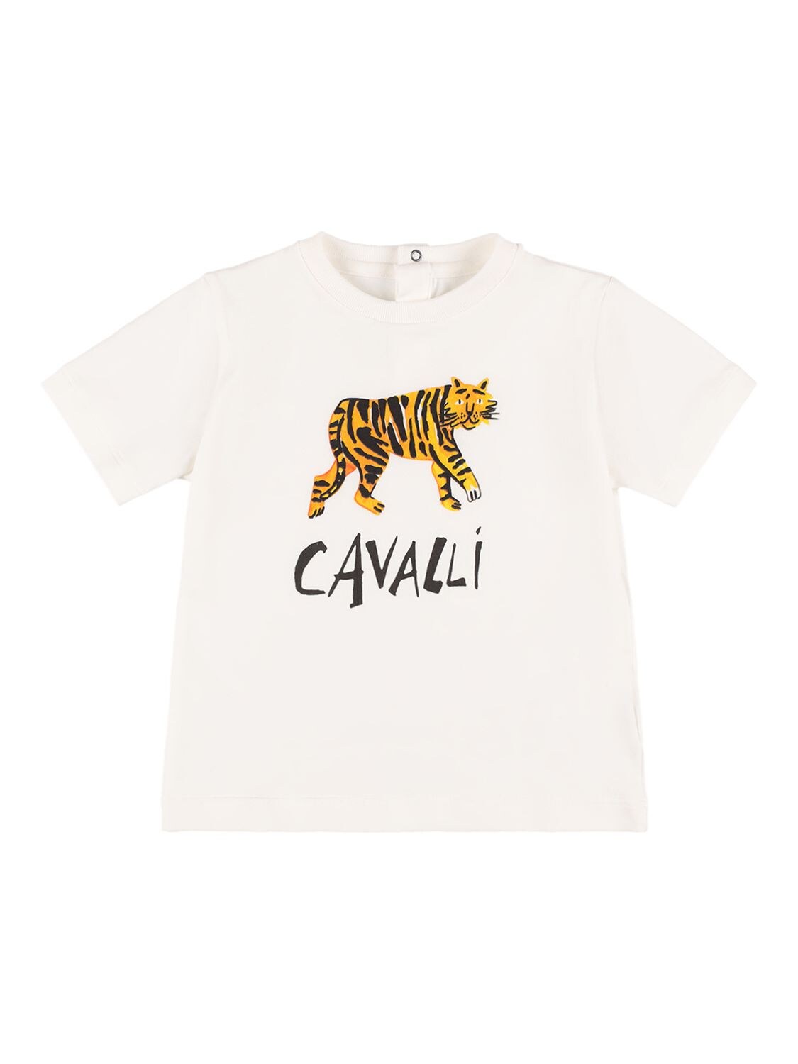 Tiger Print & Logo Cotton Jersey T-shirt