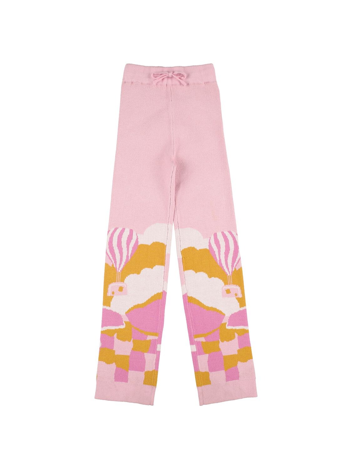 HELMSTEDT WIDE LEG JACQUARD KNIT PANTS 