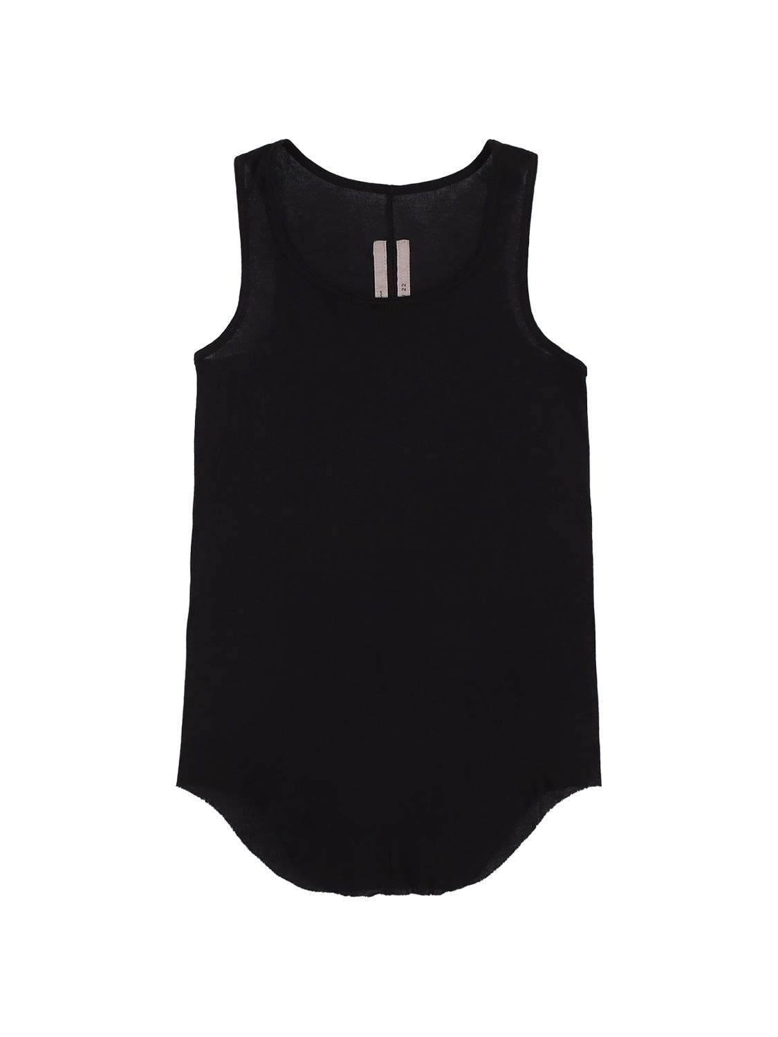 RICK OWENS COTTON JERSEY RIB TANK TOP