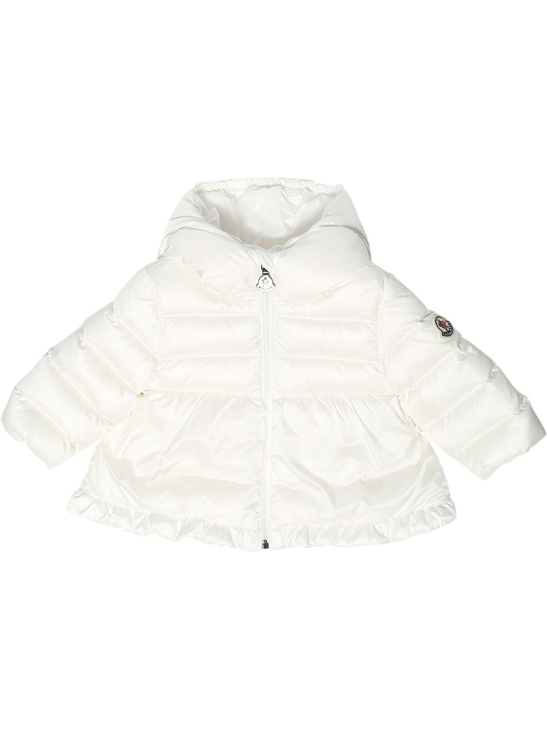 Moncler Kids' Odile Nylon Down Jacket In White | ModeSens