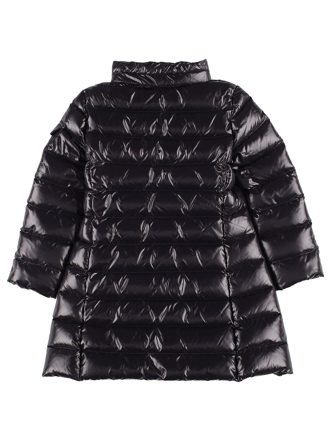 Shop Moncler Moka Nylon Down Coat In Black