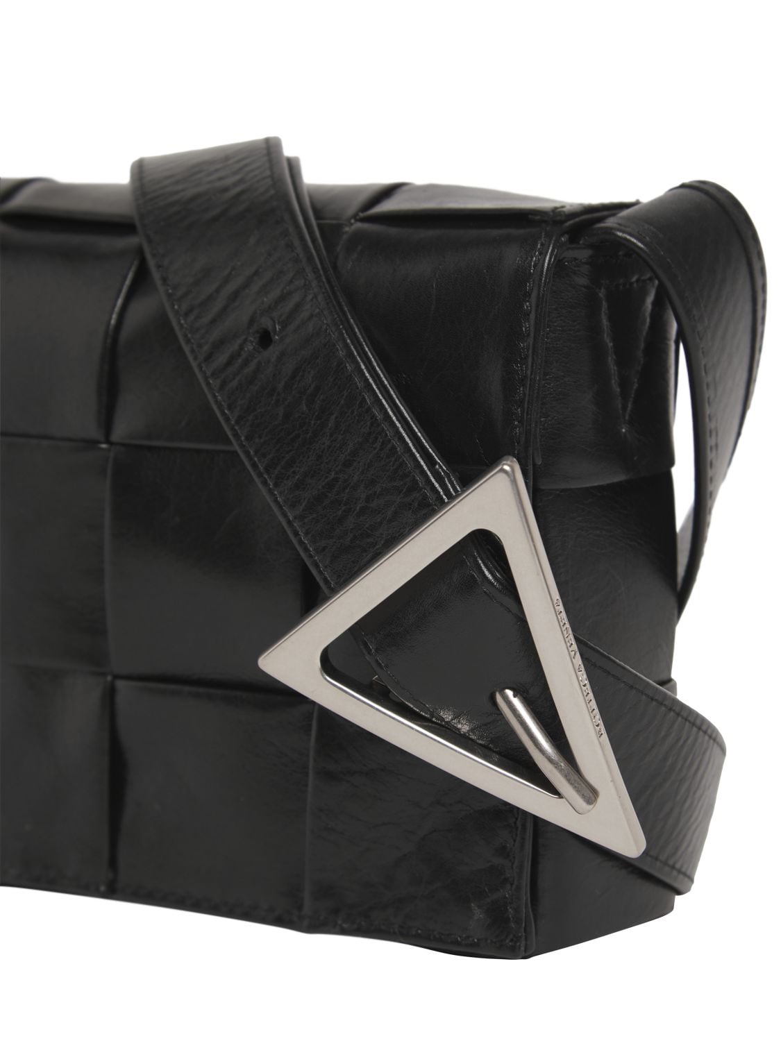 Shop Bottega Veneta Small Cassette Crossbody Bag In Black