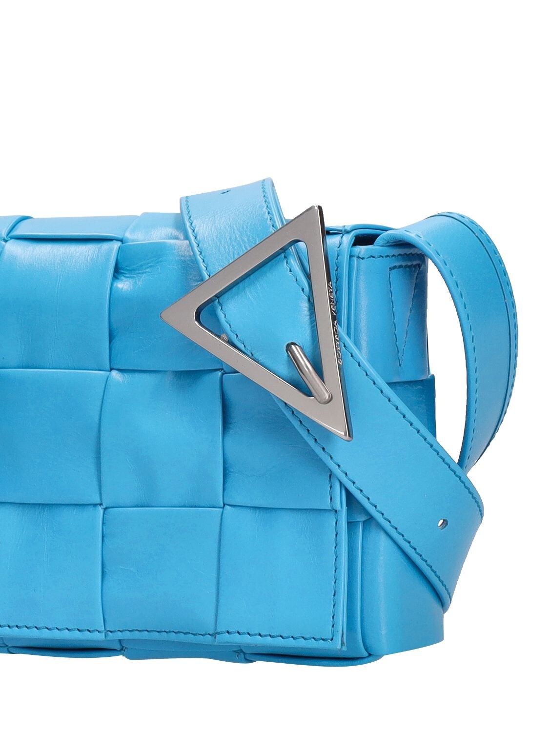 Bottega Veneta Men's Leather Cassette Crossbody Bag In Windswept-silver
