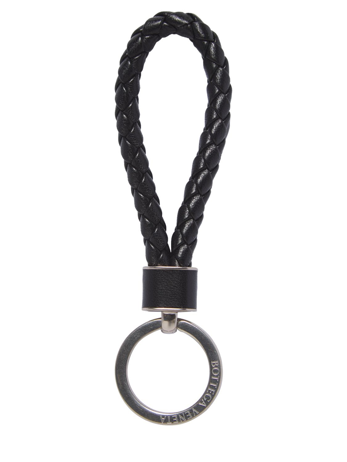 Bottega Veneta Leather Key Holder In Black | ModeSens