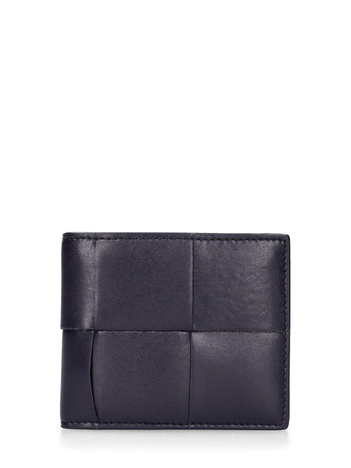 Bottega Veneta Maxi Intreccio Leather Billfold Wallet In Space