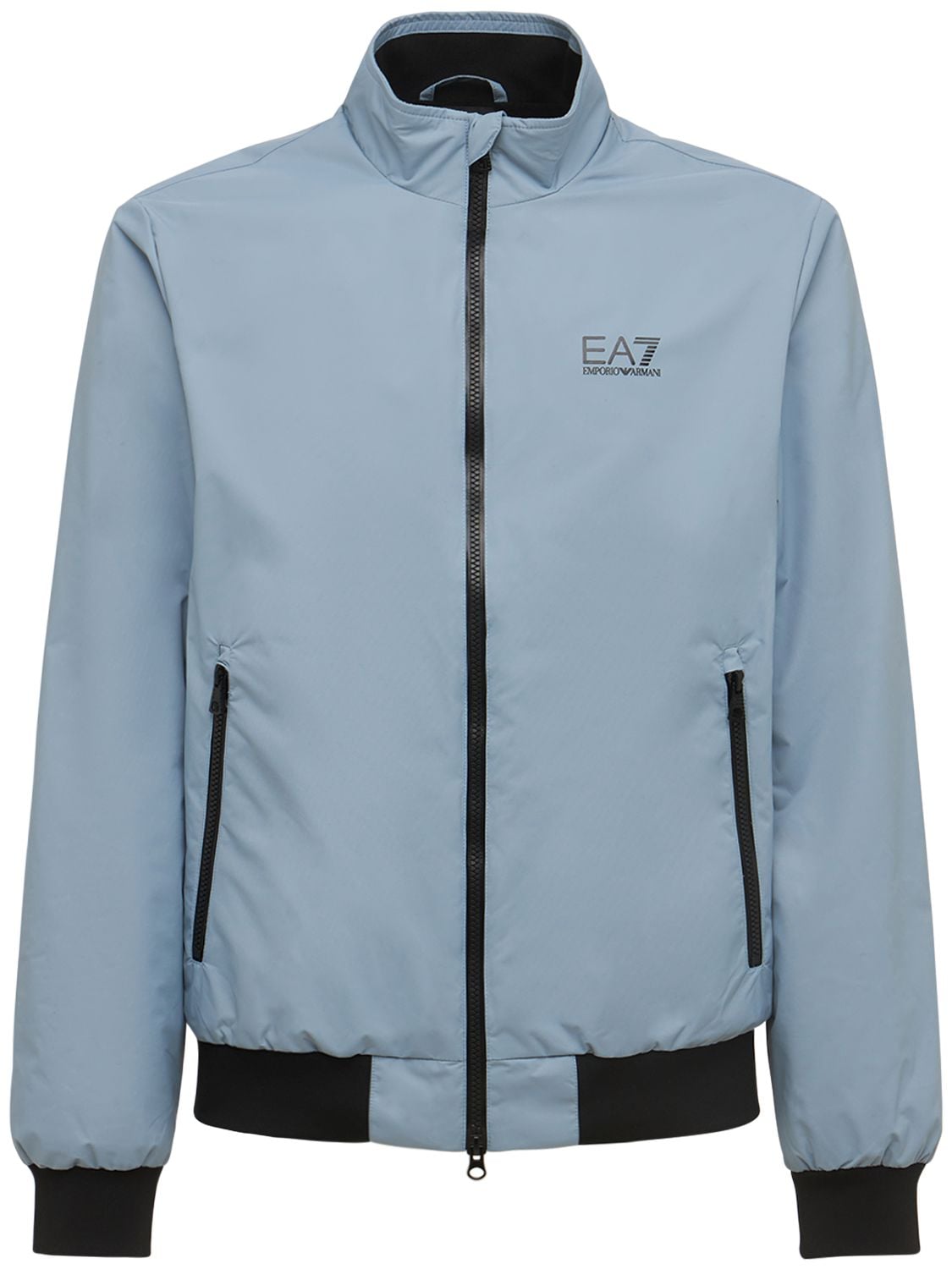 Ea7 Core Identity Nylon Sailor Jacket In Blue,white