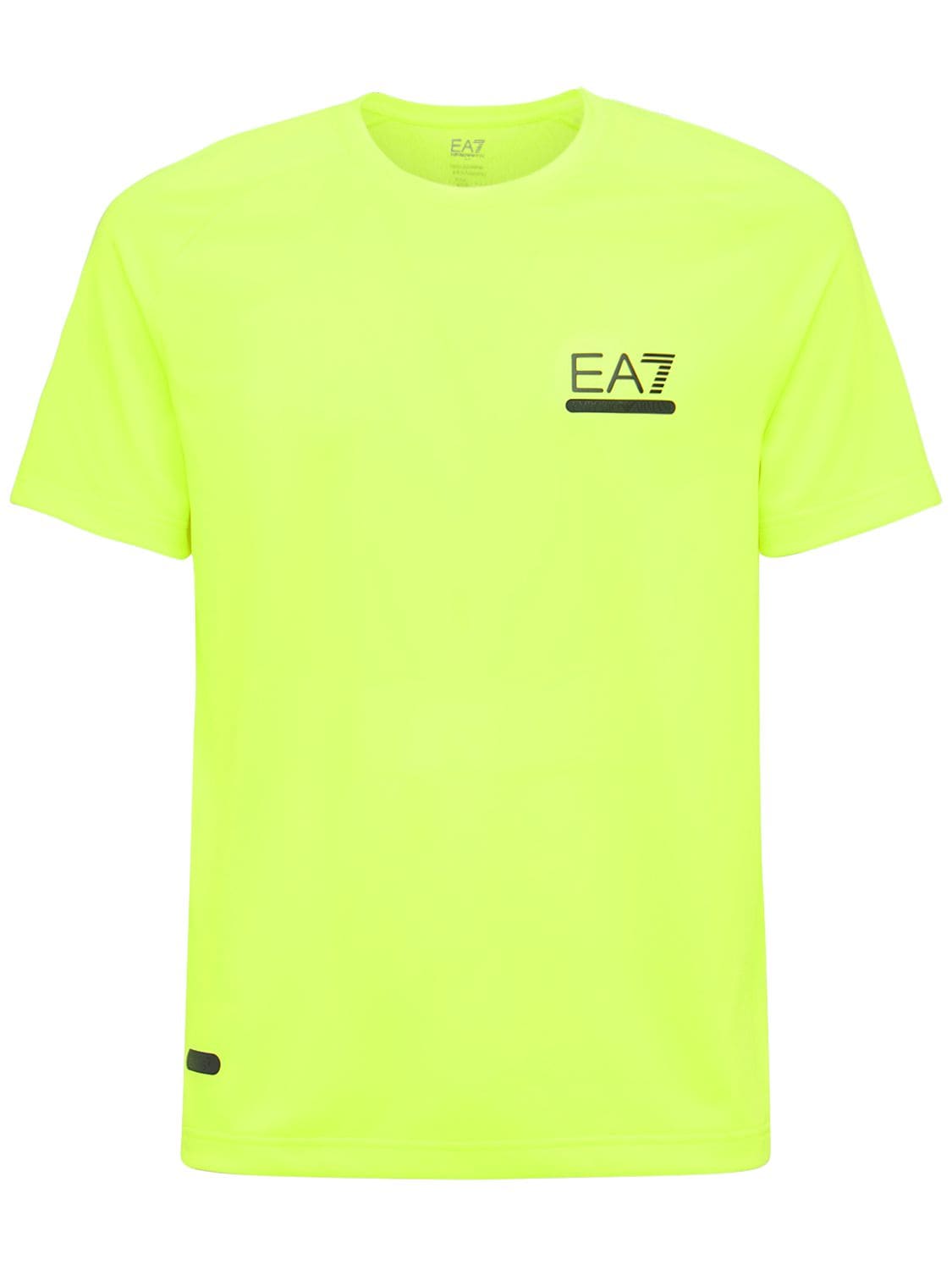 Ea7 Emporio Armani - Vigor7 tech jersey slim t-shirt - Neon Yellow ...
