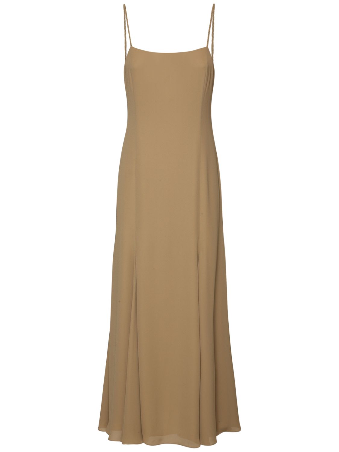 Theory Godet Stretch Jersey Midi Slip Dress In Beige | ModeSens