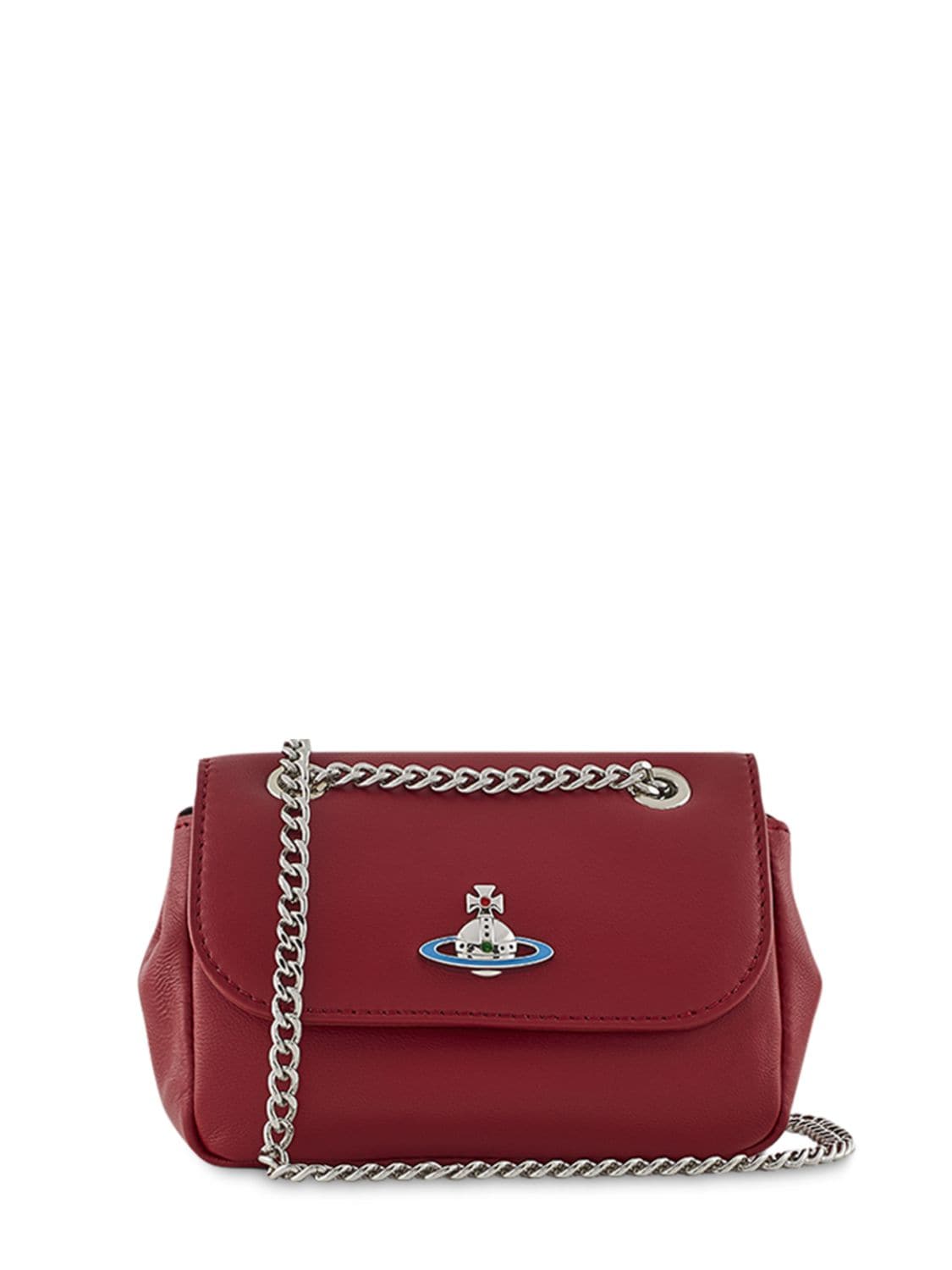 Vivienne Westwood Small Nappa Leather Shoulder Bag In Red