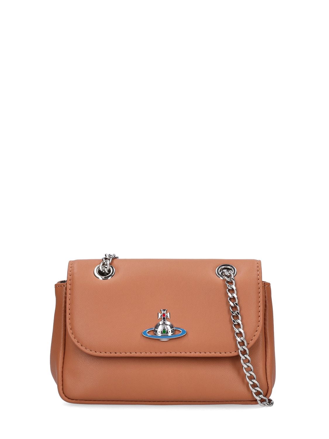 Vivienne Westwood Small Nappa Leather Shoulder Bag In Tan | ModeSens