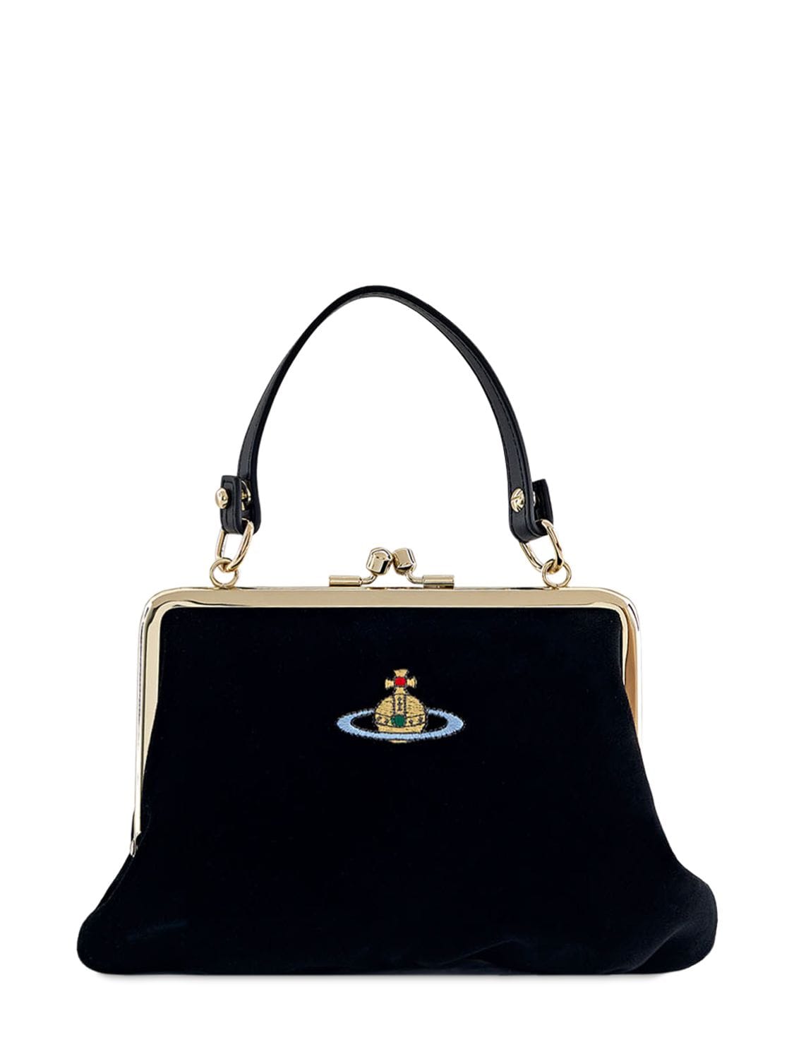 Vivienne Westwood Granny Frame Velvet Bag In Black | ModeSens