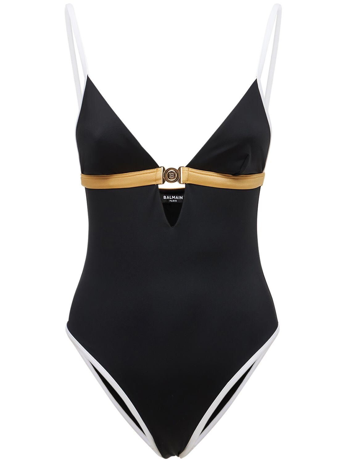 Balmain Colour-block Fitted Swimsuit In New | ModeSens