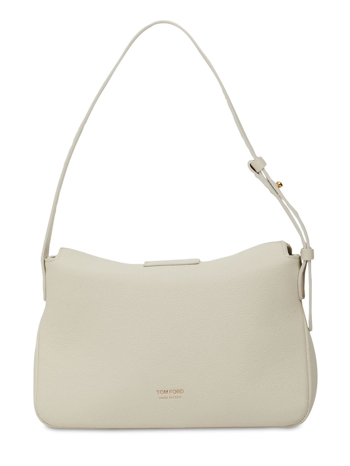 Shop Tom Ford Mini Tf Grain Leather Shoulder Bag In Chalk