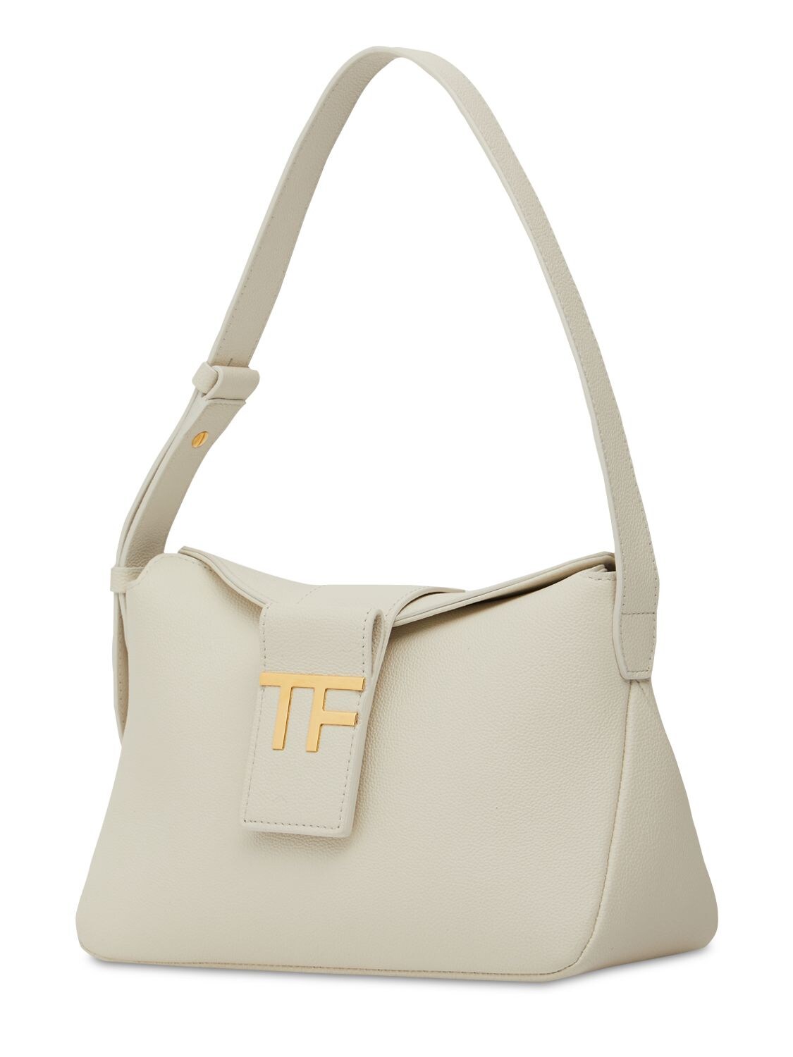 Shop Tom Ford Mini Tf Grain Leather Shoulder Bag In Chalk