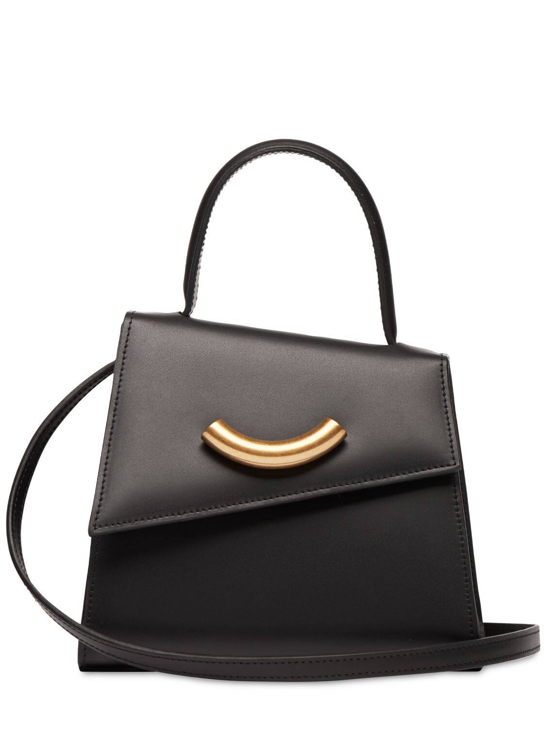Little Liffner Slanted Lady Leather Bag In Black