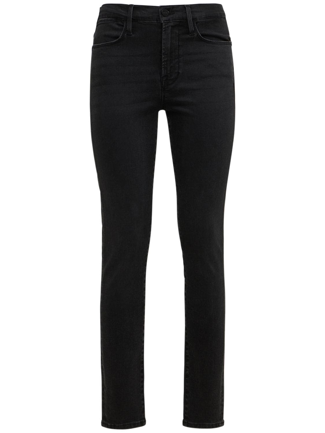 frame-le-high-skinny-jeans-in-black-modesens