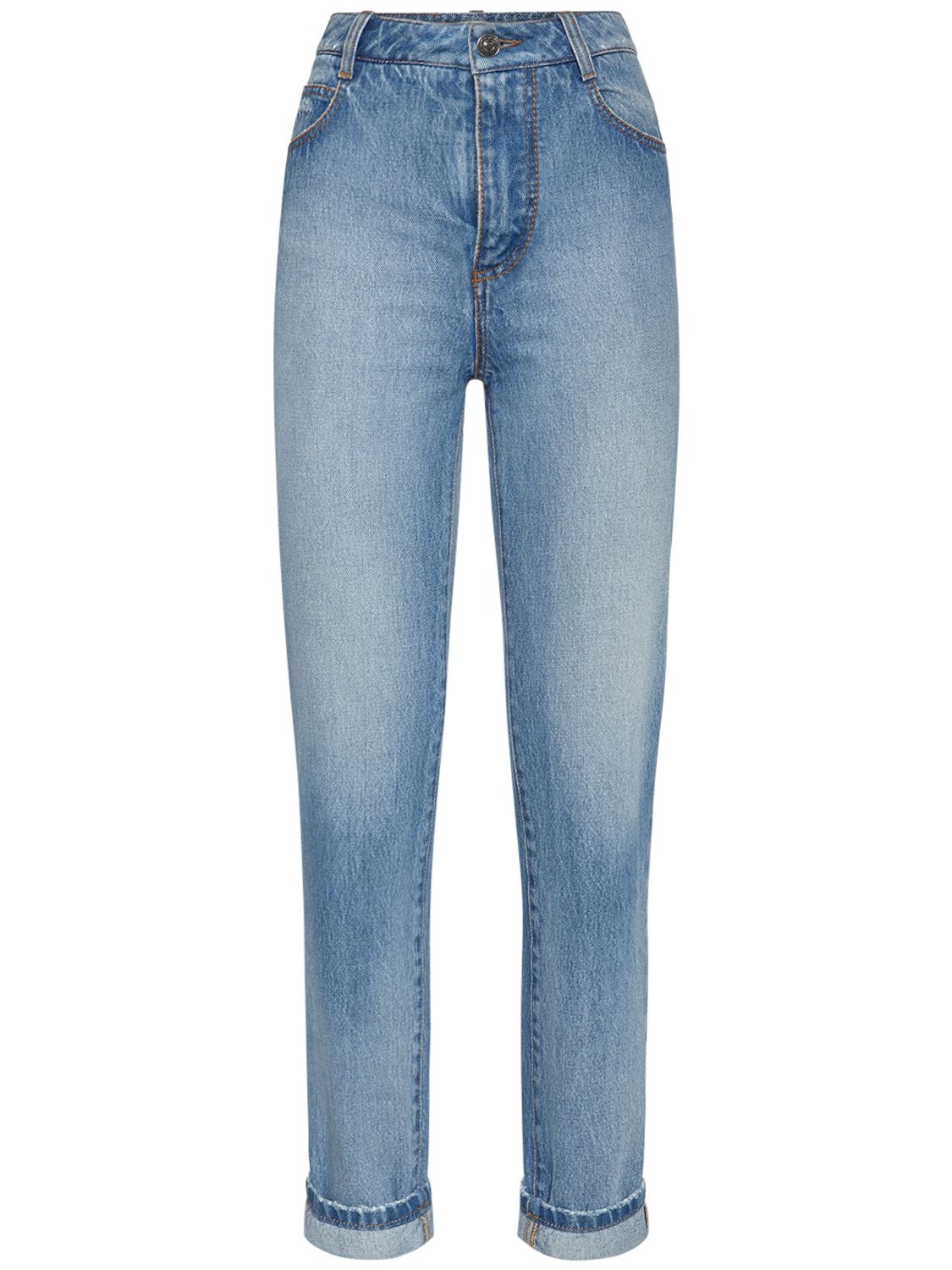 ERMANNO SCERVINO Regular High Waist Denim Jeans
