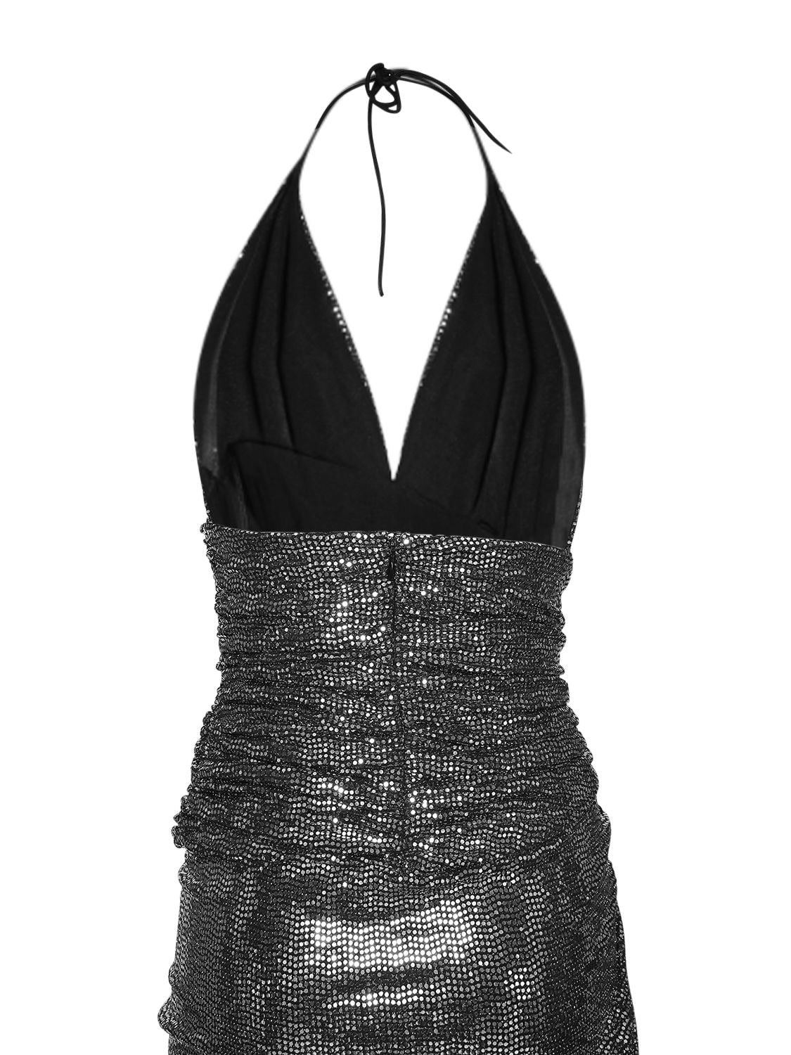 ALEXANDRE VAUTHIER EMBELLISHED STRETCH JERSEY MIDI DRESS 