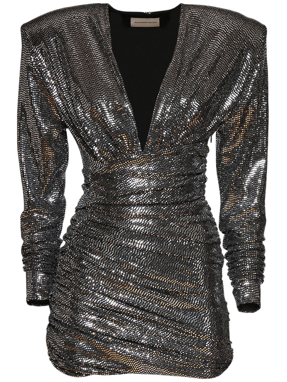 Embellished Stretch Jersey Mini Dress