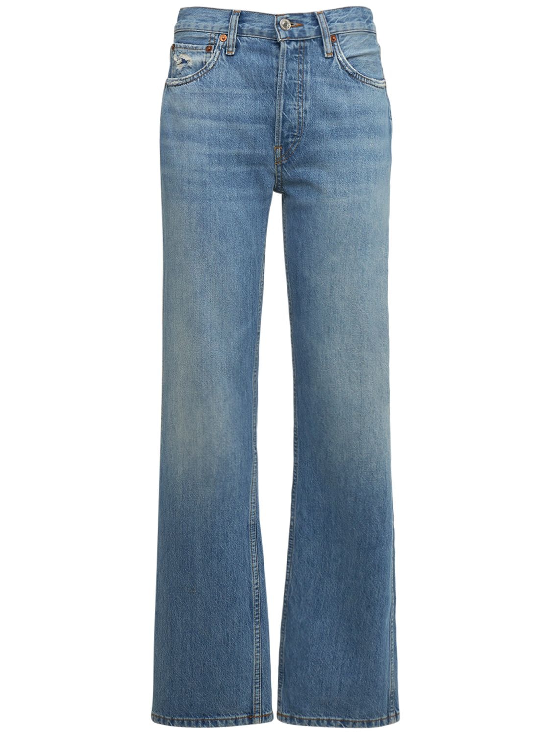 Re/done 90s High Rise Loose Jeans In Light Blue