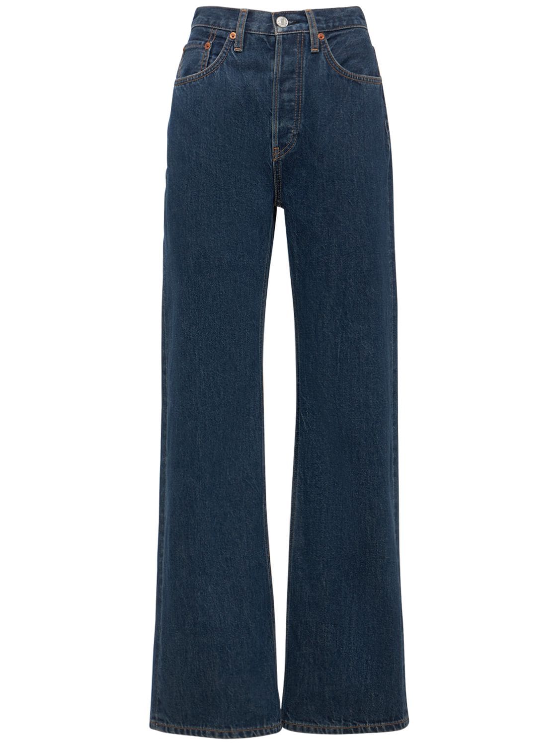 Re/done 70s Ultra Wide Leg Jeans In Blue | ModeSens