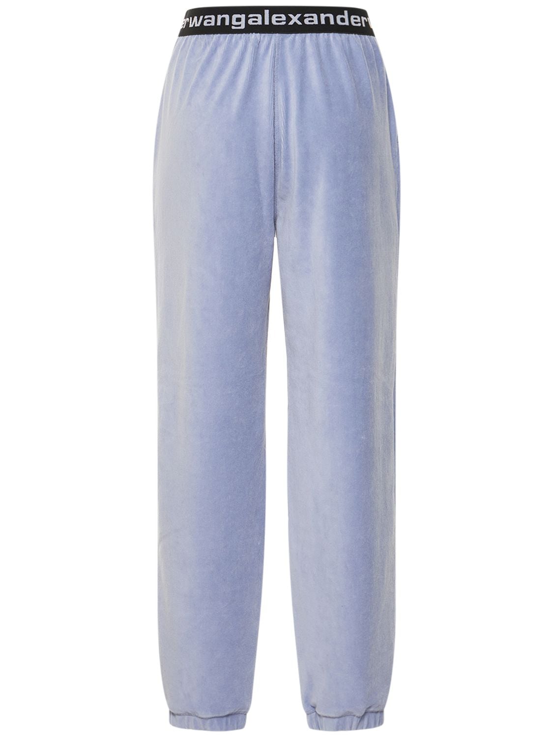 Shop Alexander Wang Stretch Corduroy Sweatpants W/ Logo In Lilac