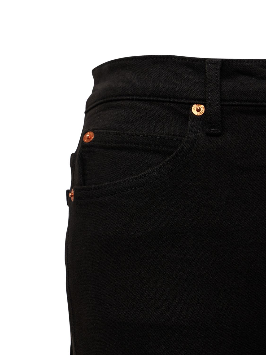 Shop Re/done 70s Straight Leg Denim Jeans In Black