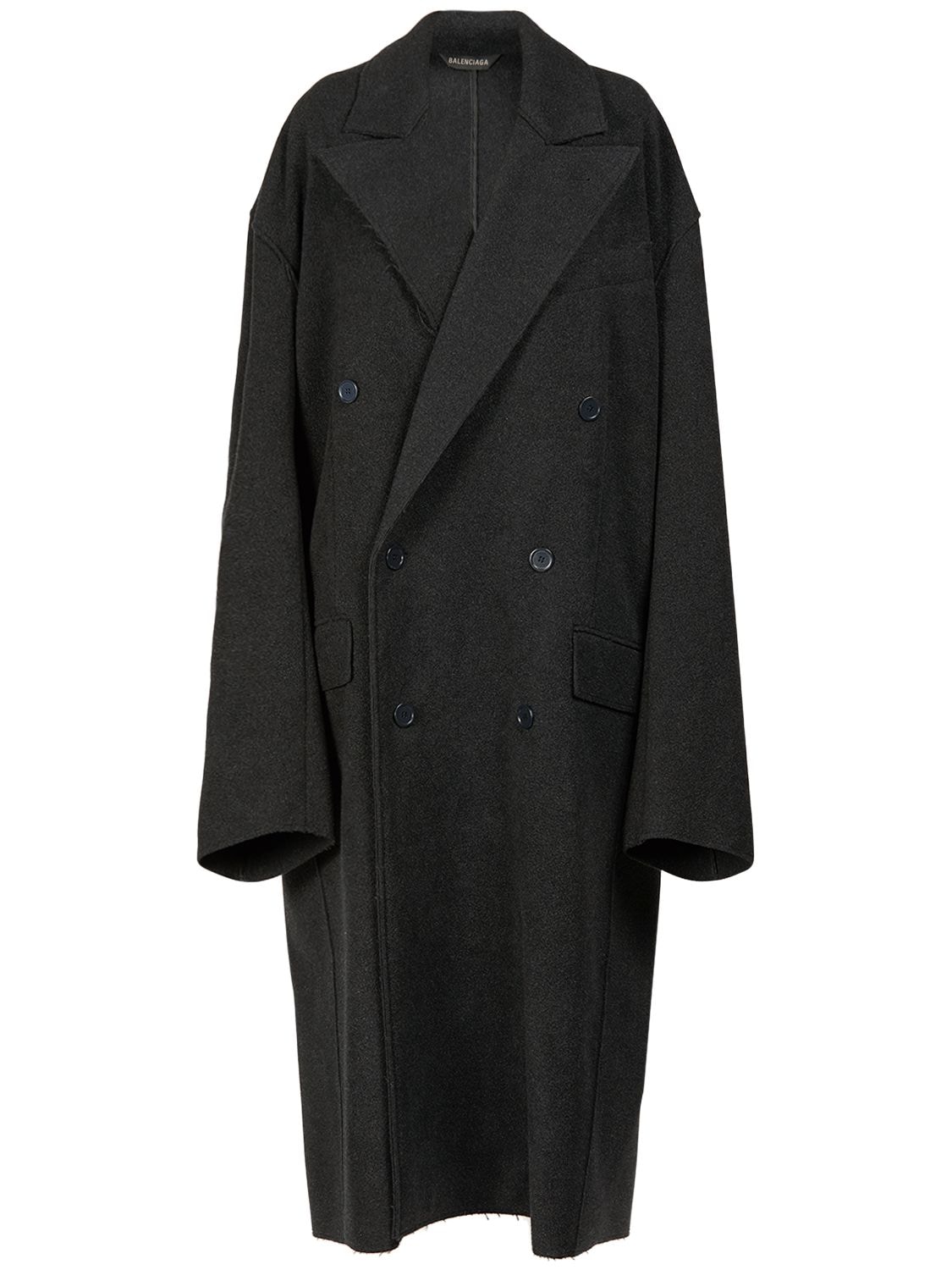 Brushed Cashmere Raw Edge Coat – WOMEN > CLOTHING > COATS