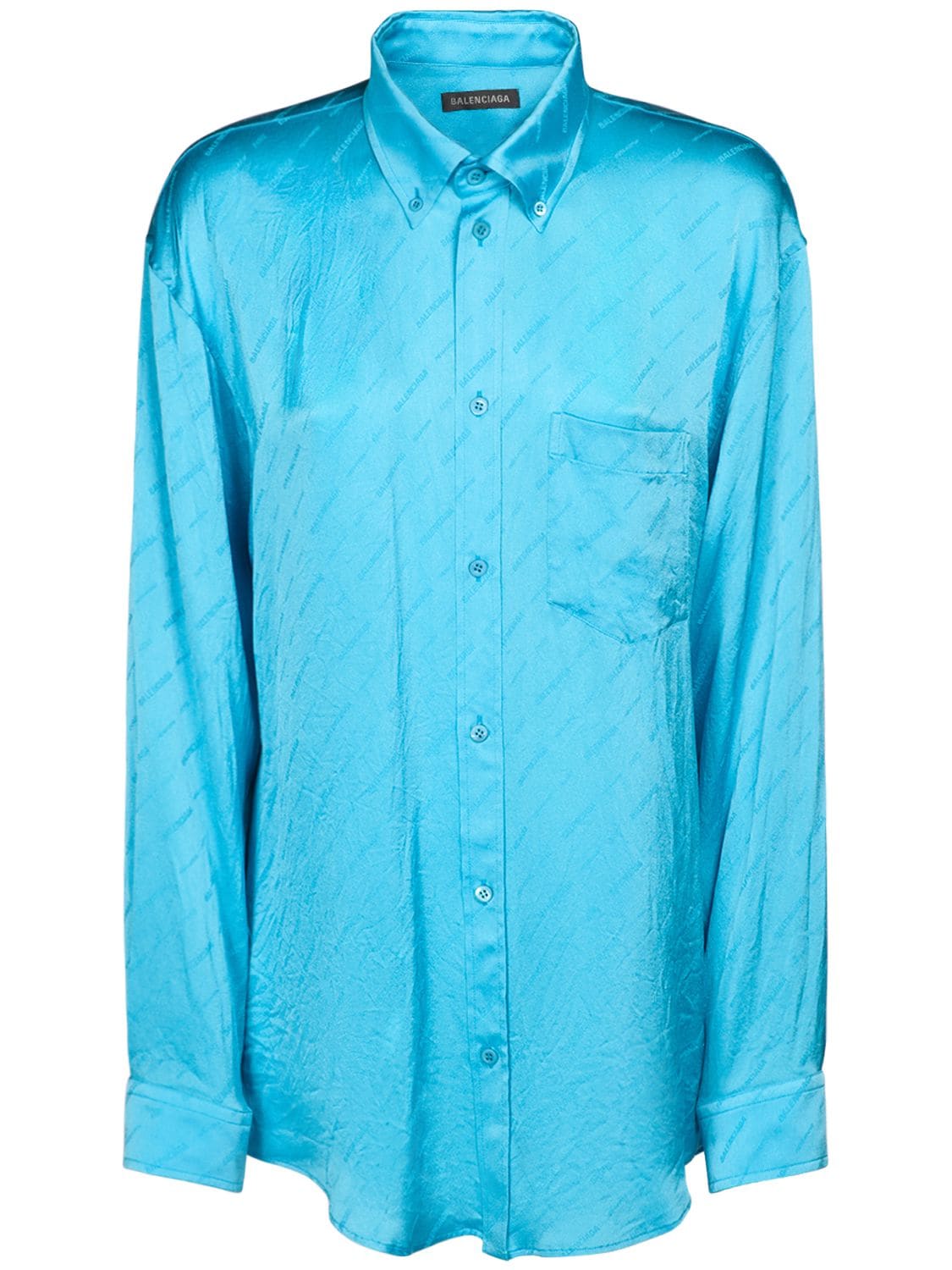 Large Fit Silk Jacquard Shirt – WOMEN > CLOTHING > SHIRTS