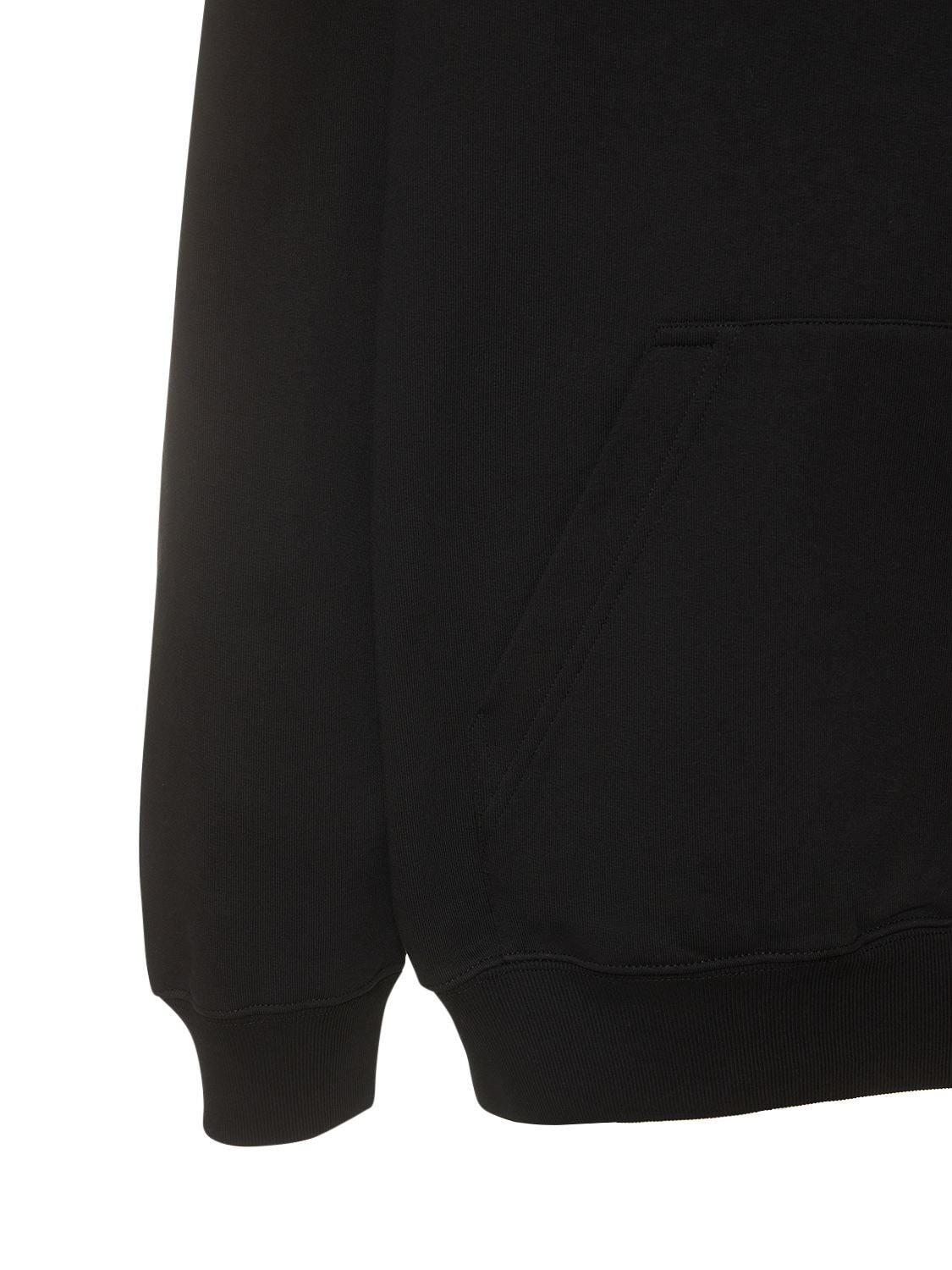 Shop Balenciaga Medium Fit Cotton Sweatshirt In Black,white