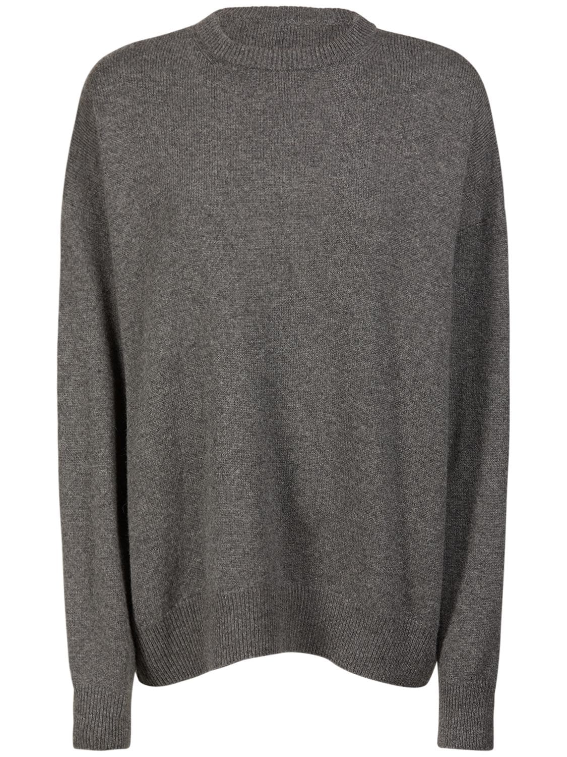 Shop Balenciaga Cashmere Crewneck Sweater In Anthracite