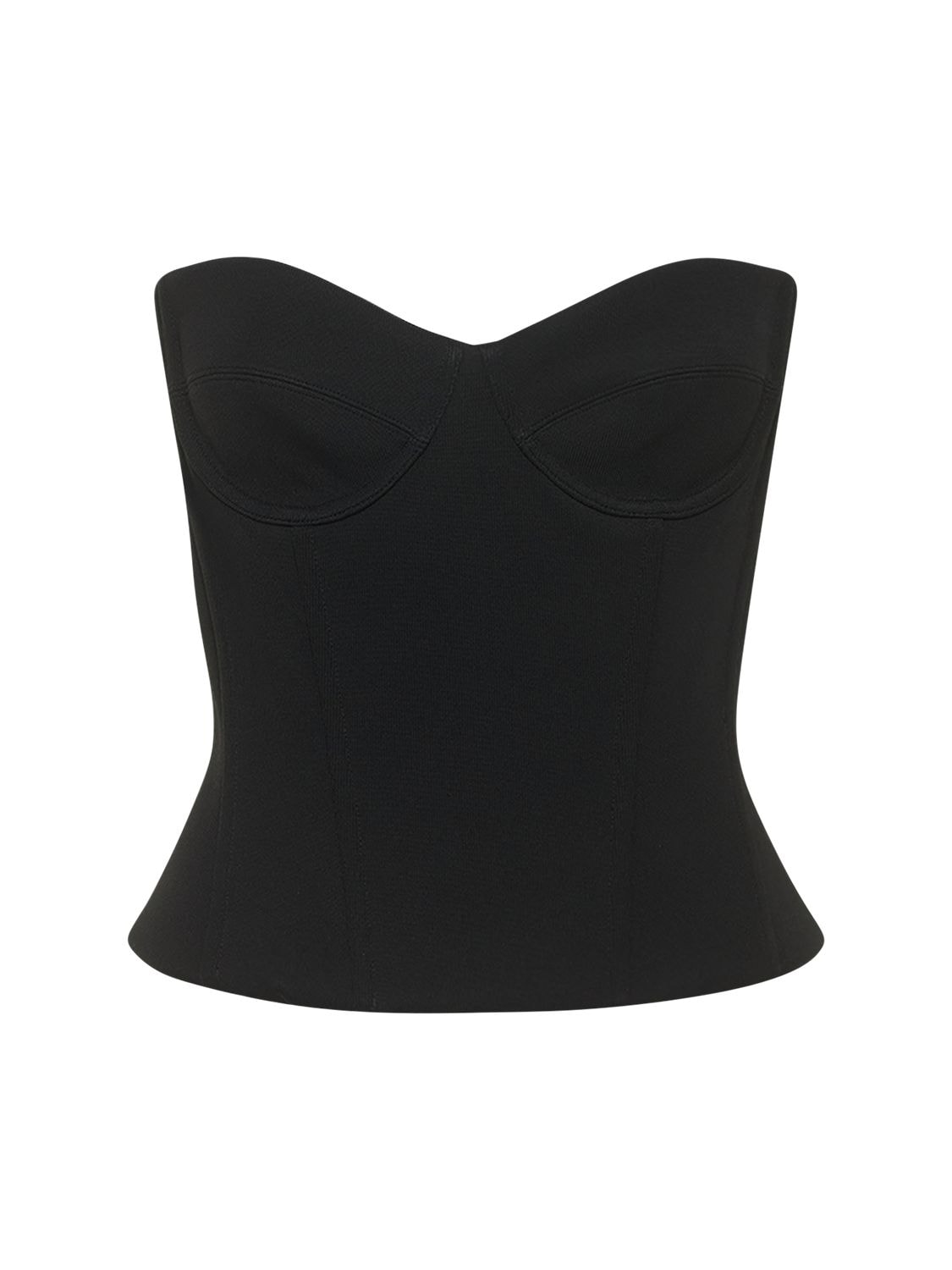 Ann Taylor Top Shirt Strapless Boning Built in Bra Evening Black Cream 2 XS