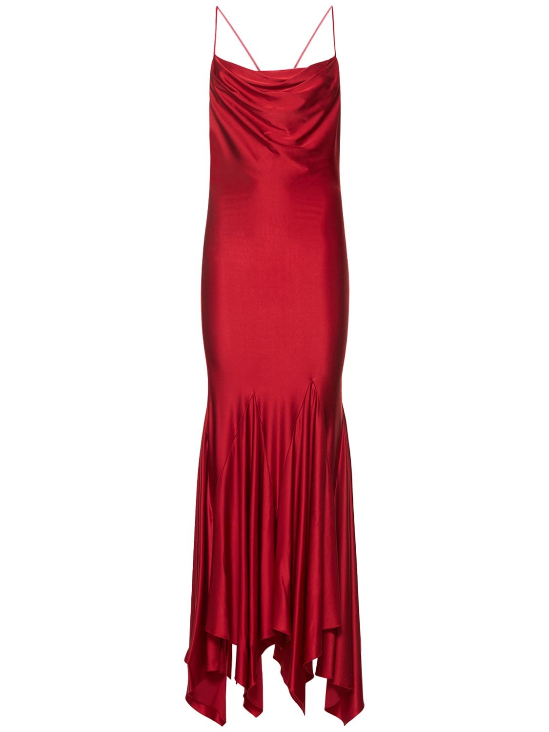 Draped Jersey Long Dress