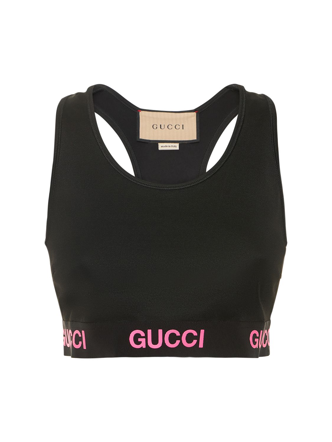 Gucci Technical Jersey Top In Black ModeSens