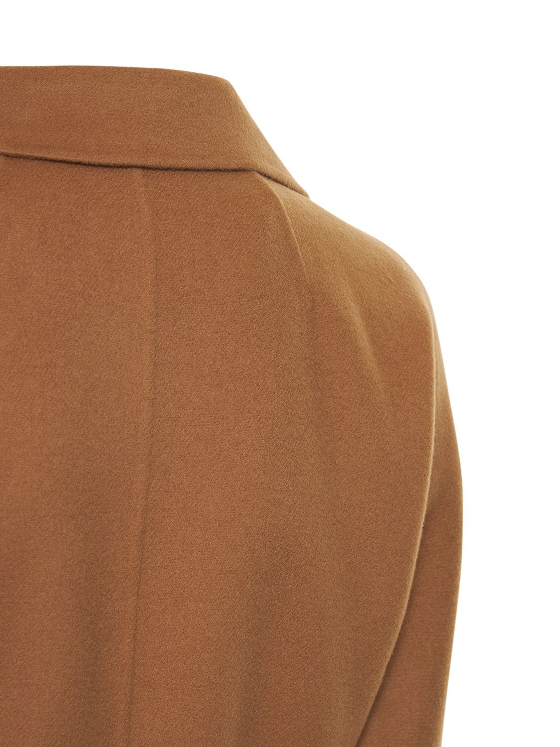 Shop 's Max Mara Esturia Belted Double Wool Long Coat In Perfect Camel