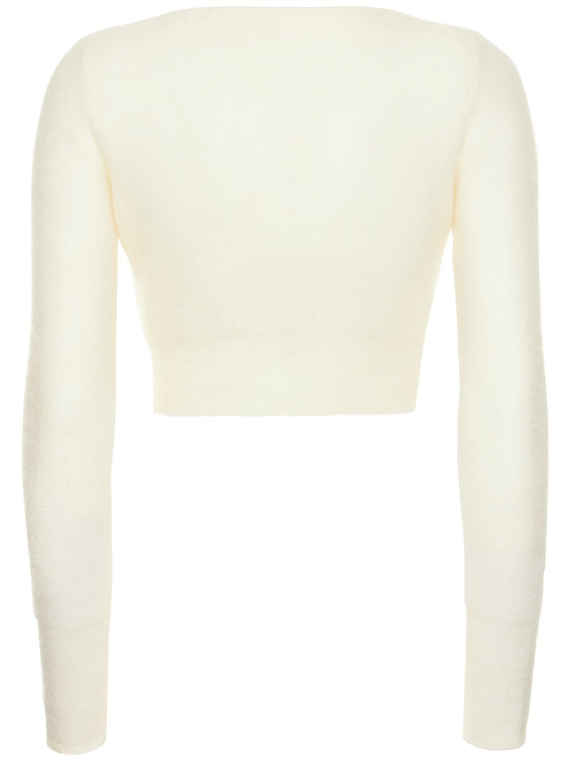 Shop Jacquemus Le Cardigan Alzou Mohair Blend Cardigan In Off-white