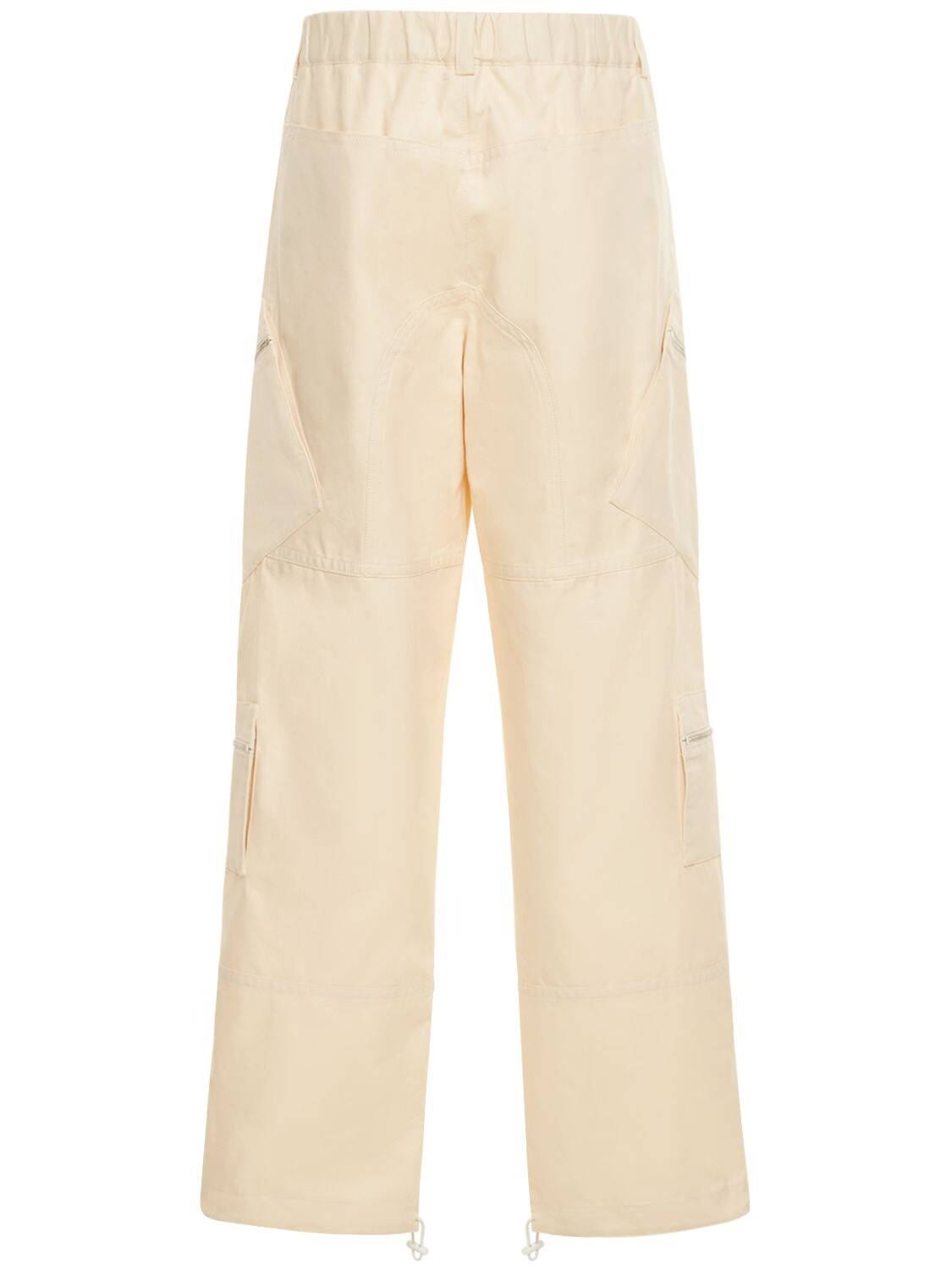 Shop Jacquemus Le Cargo Marrone Cotton Cargo Pants In White