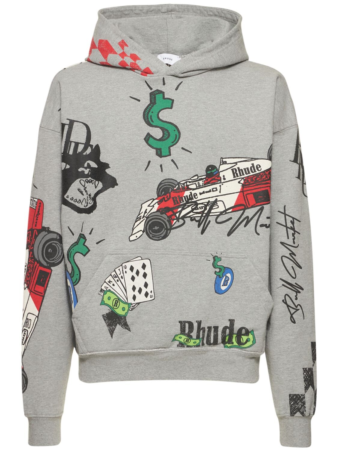 RHUDE Doodle Printed Cotton Jersey Hoodie
