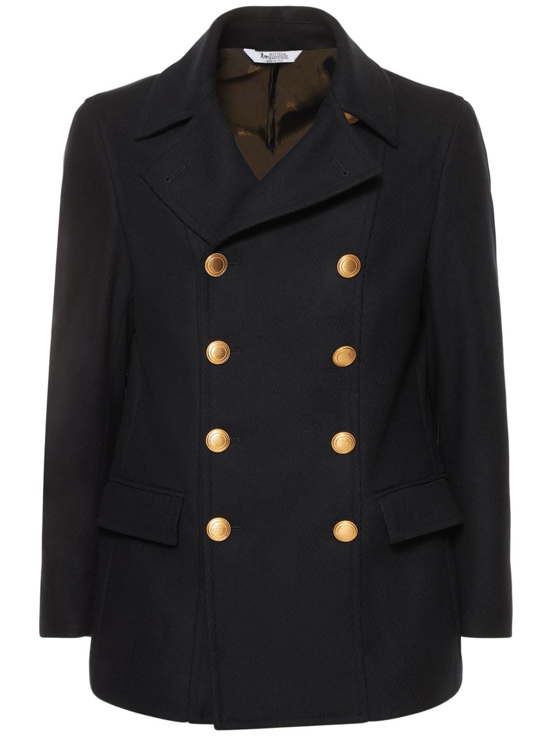 Image of Double Breast Wool Blend Coat