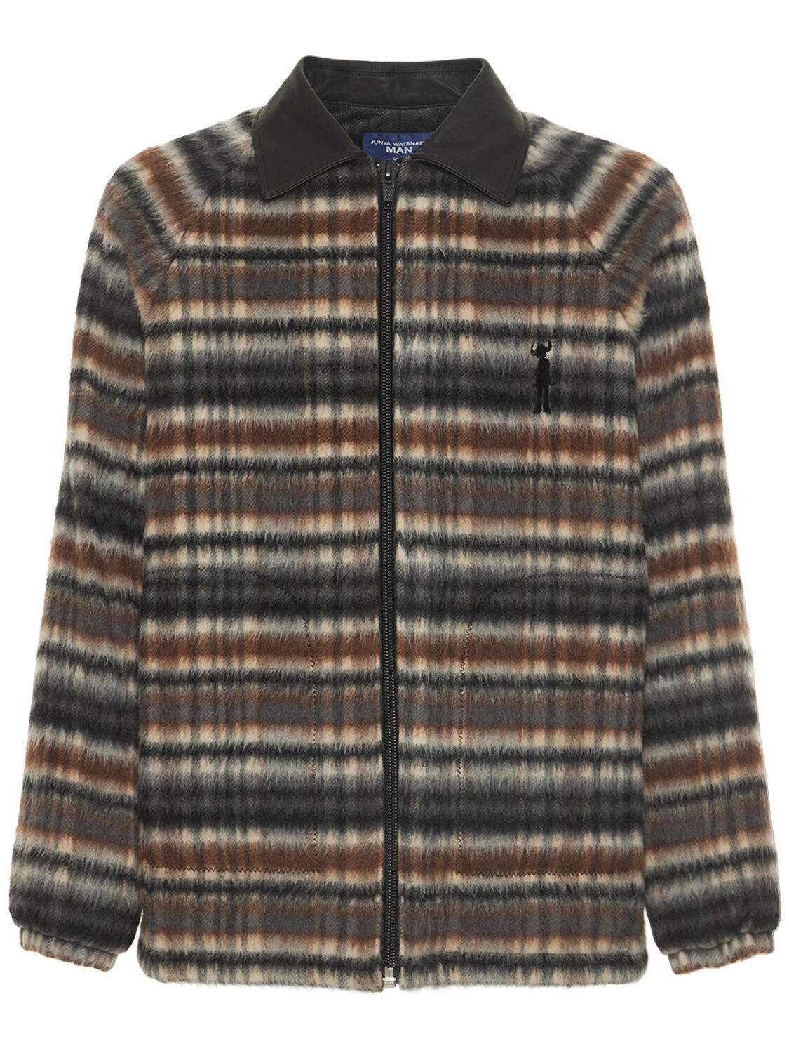 JUNYA WATANABE JAY KAY WOOL BLEND CHECK ZIP JACKET