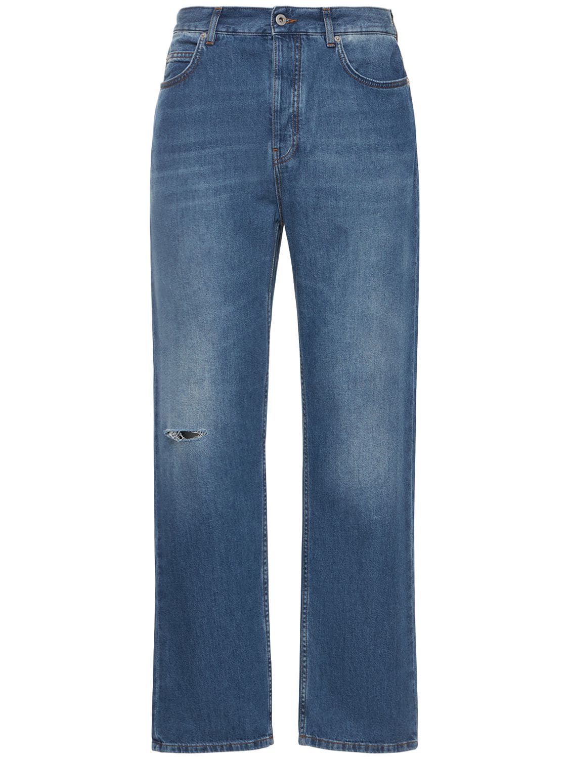 Loewe Light Straight Cotton Denim Jeans | ModeSens