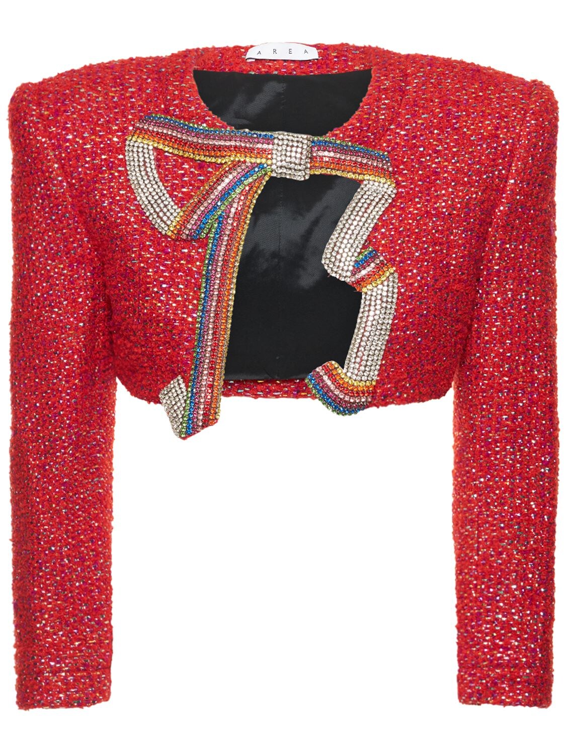 Embellished Bow Cropped Jacket – WOMEN > CLOTHING > JACKETS