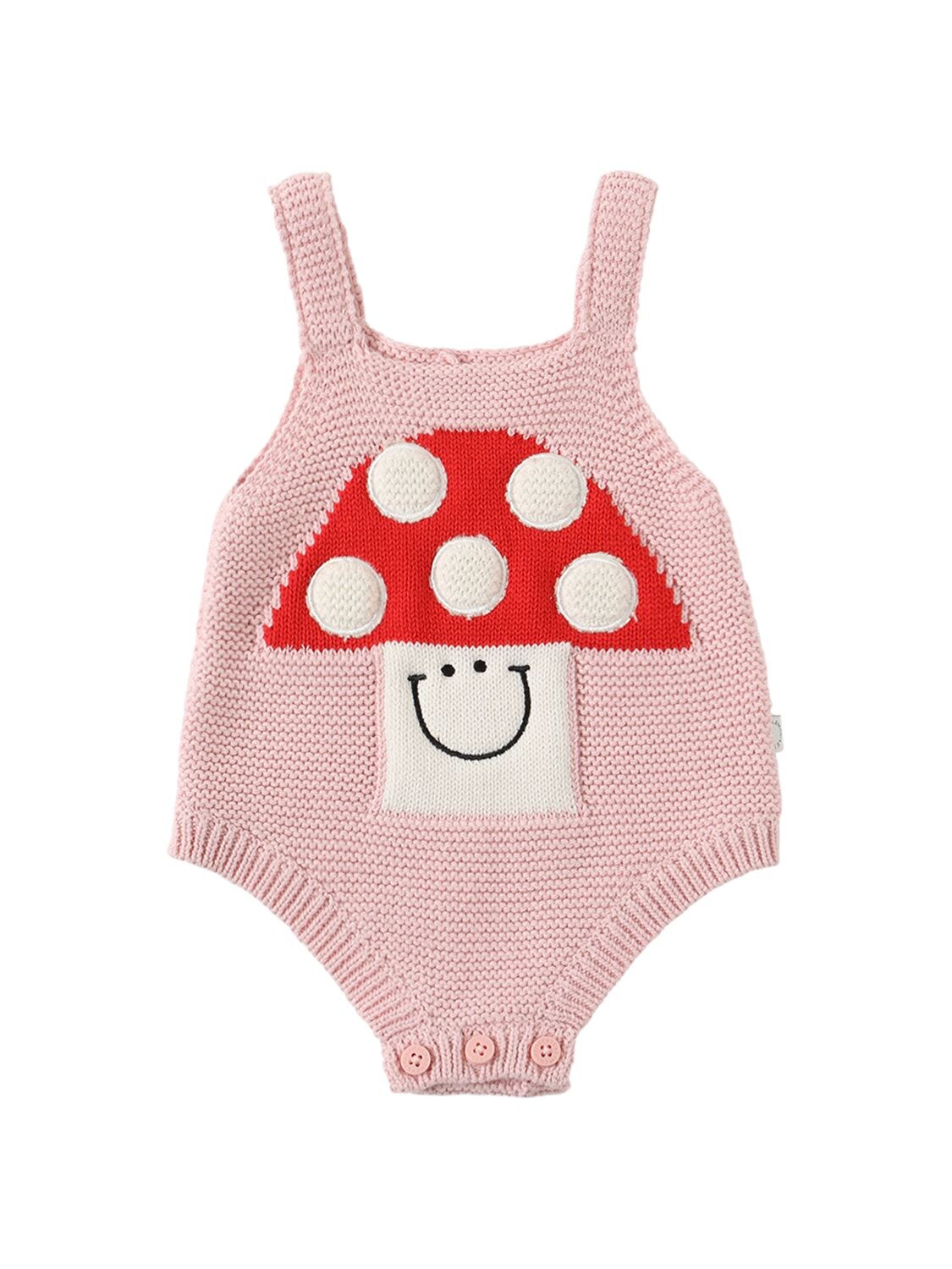 STELLA MCCARTNEY ORGANIC COTTON & WOOL KNIT BODYSUIT