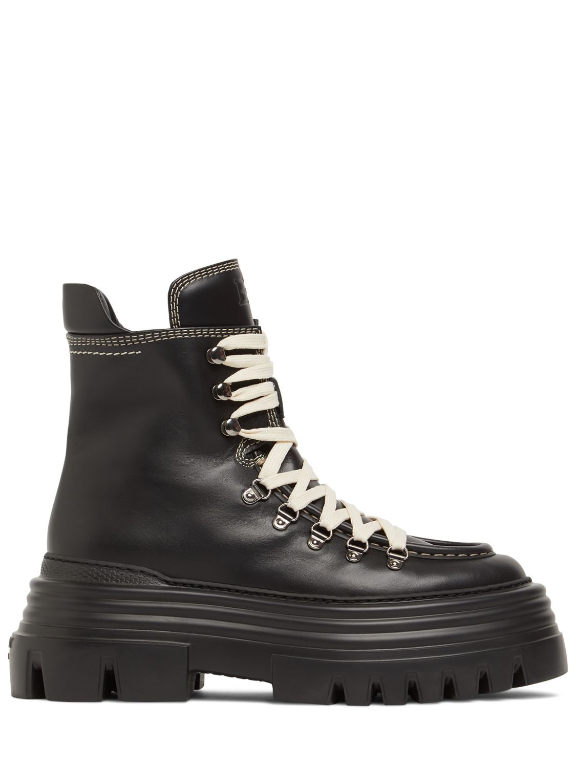 Bally 90mm Graciella Leather Combat Boots In Black | ModeSens