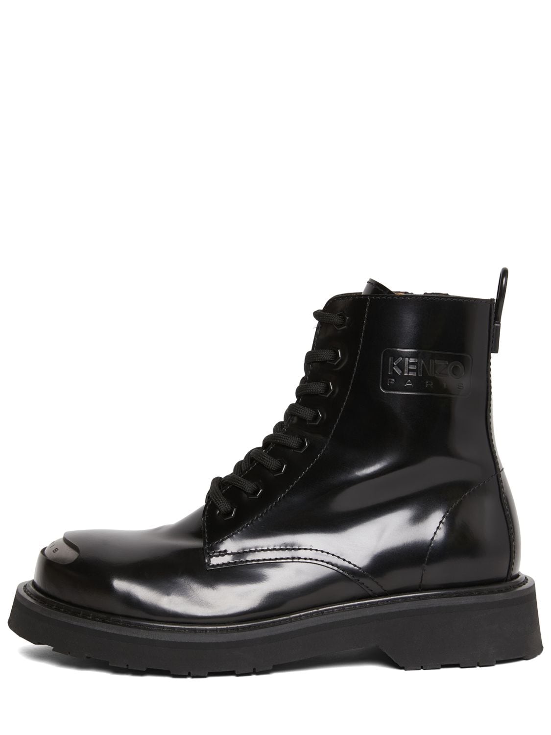 Kenzo Paris - 30mm kenzosmile leather ankle boots - Black | Luisaviaroma