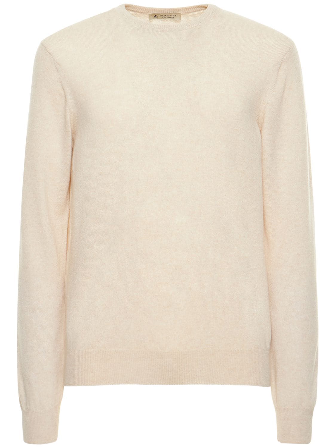 Piacenza Cashmere Knit Cashmere Sweater In Natural