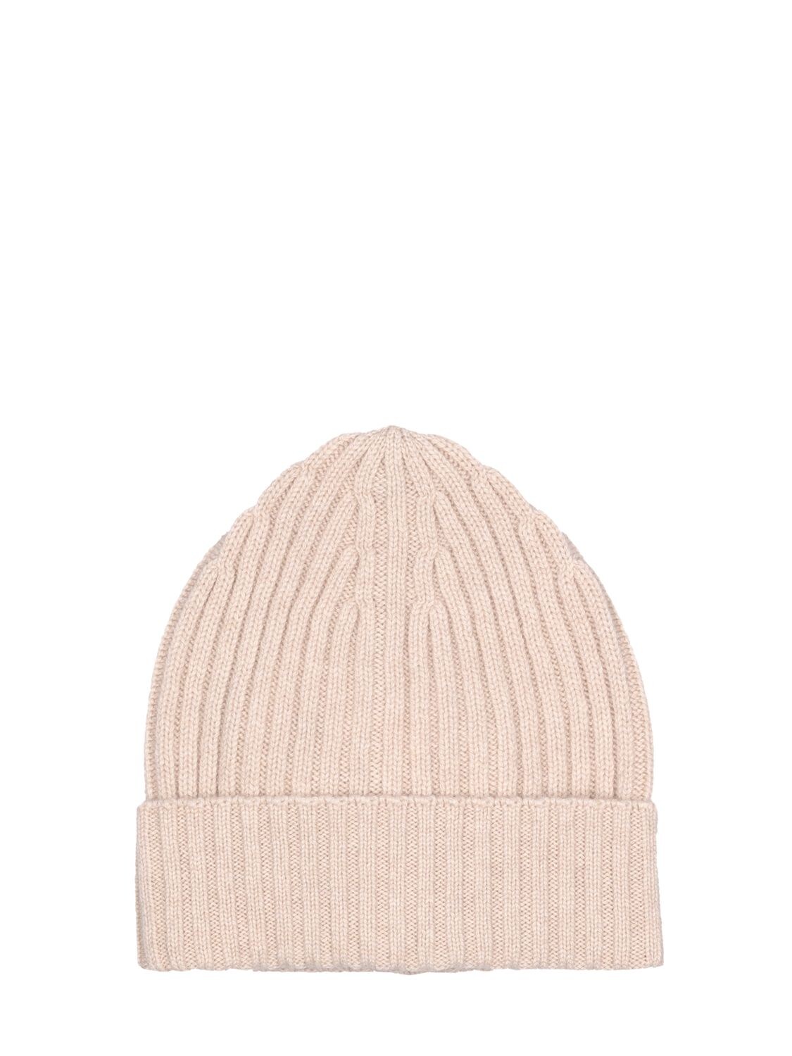 Piacenza Cashmere Cashmere Knit Fisherman Beanie In Natural