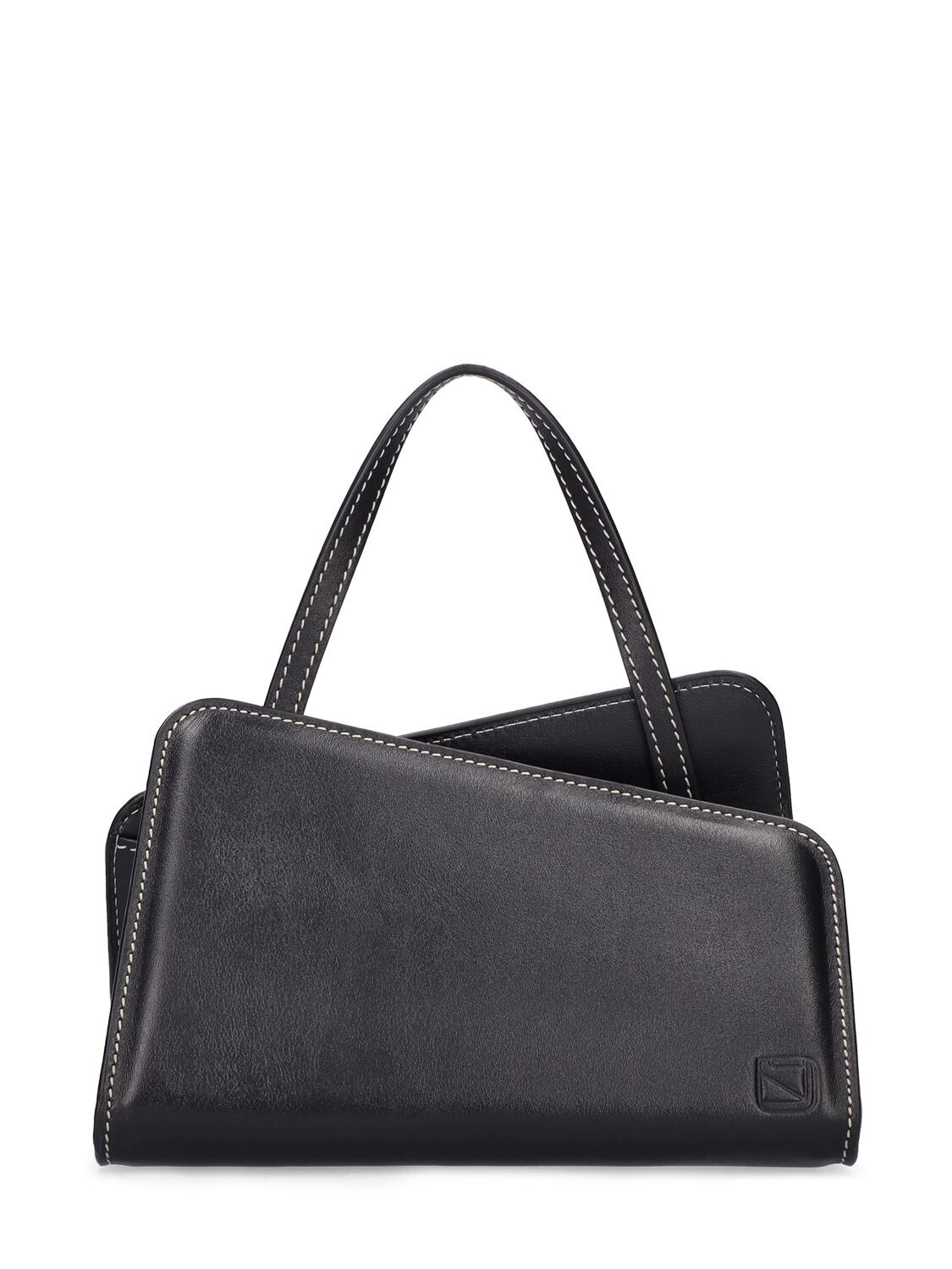 YUZEFI Mini Slant Leather Top Handle Bag