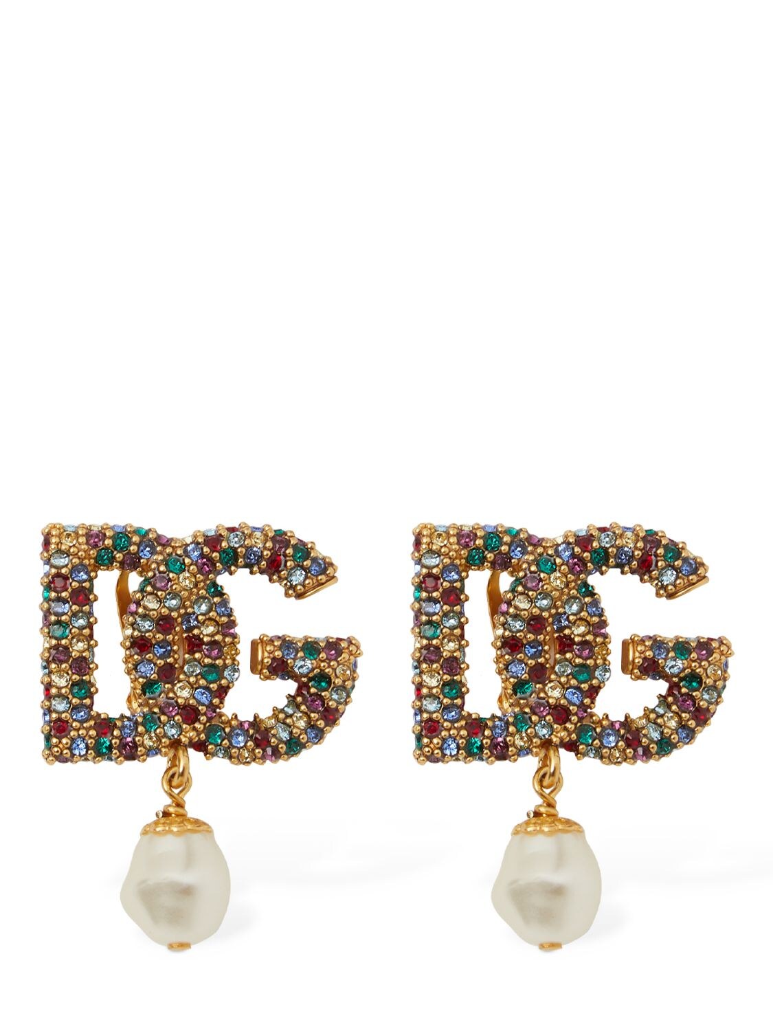 Dg Capri Crystal & Faux Pearl Earrings
