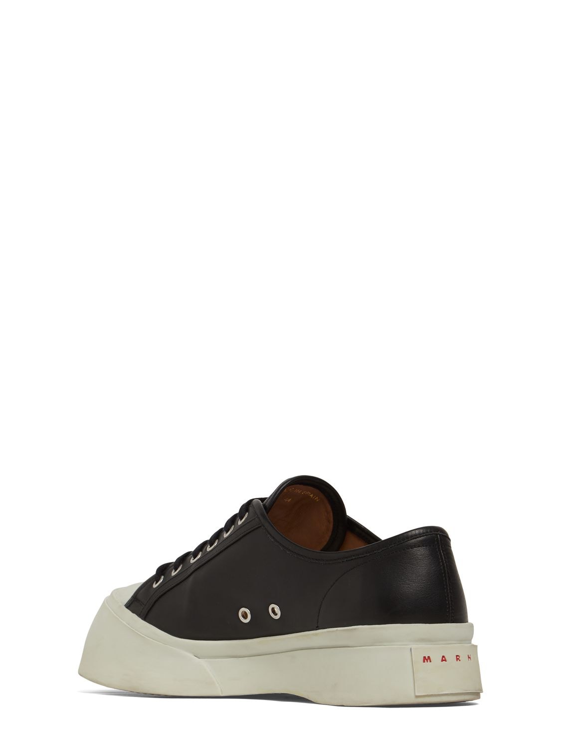 Shop Marni 20mm Pablo Leather Sneakers In Black
